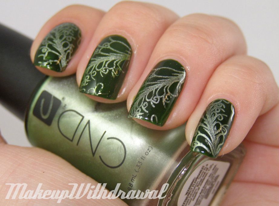 Stamped Fern Nails