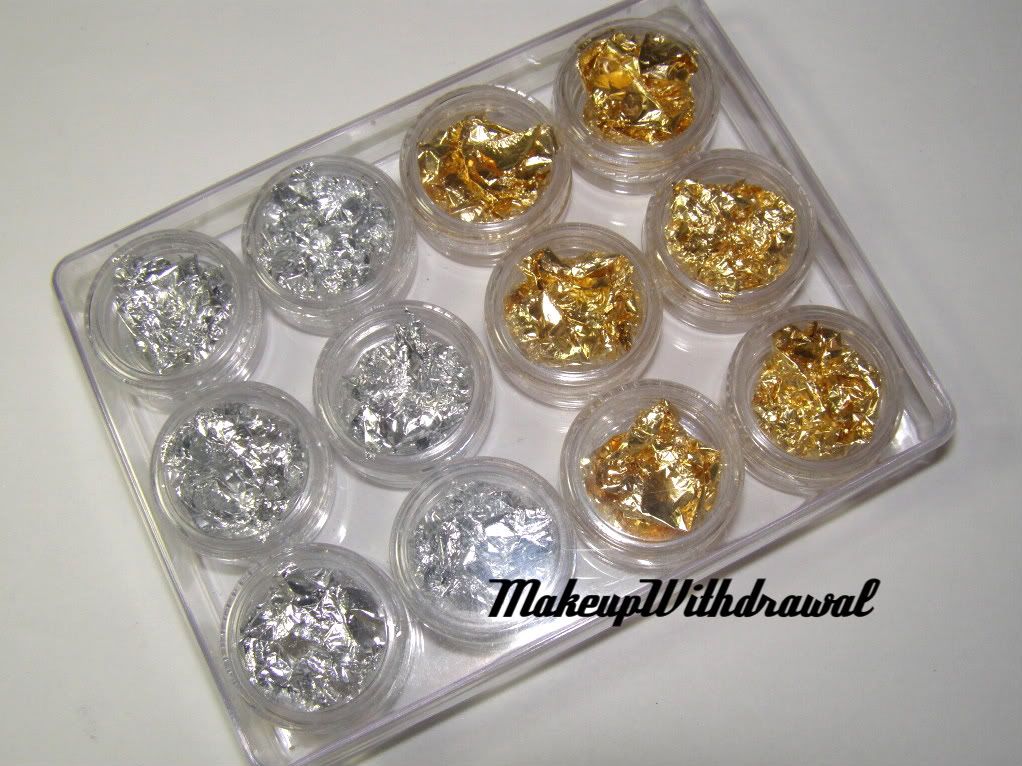 First, the nail foil. You can get gold foil from Micheals, but since I was