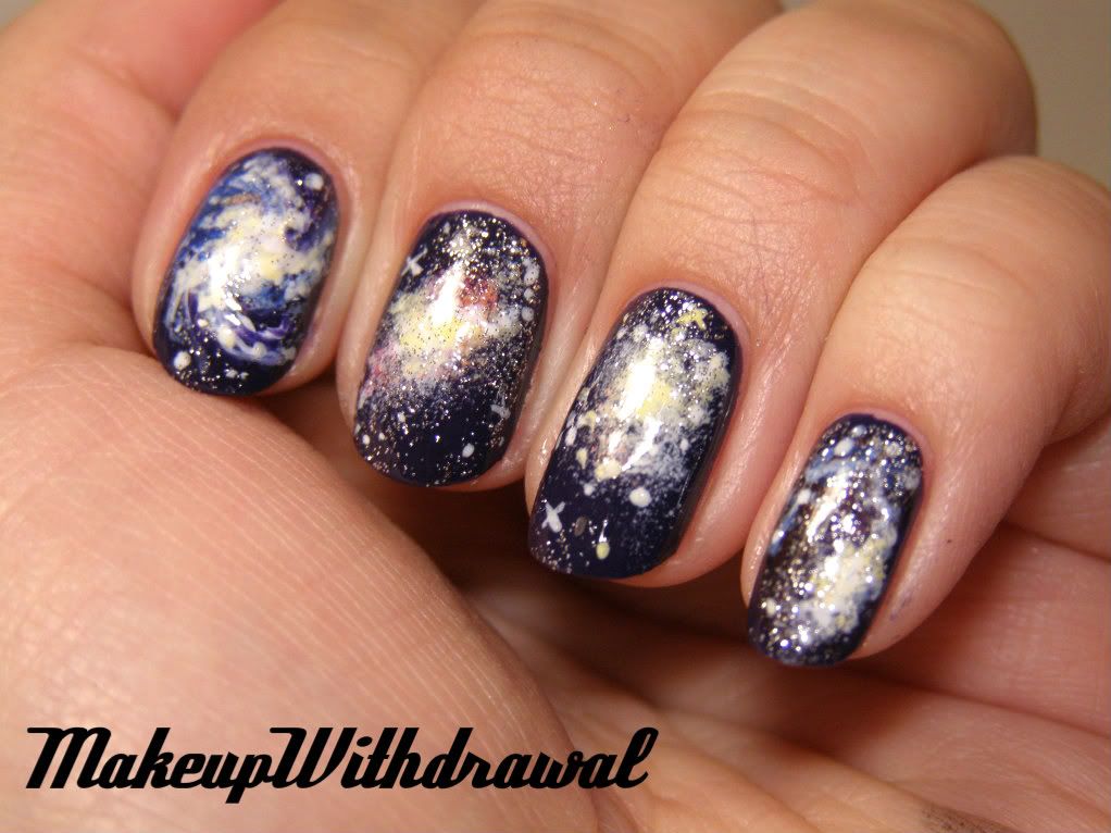 I've been wanting to do galaxy nails for a while, but I didn't think I could