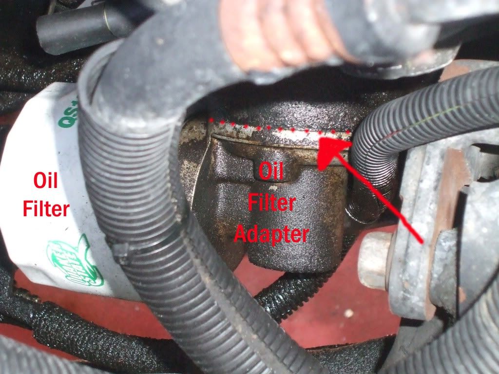 Jeep xj oil filter adapter leak #4