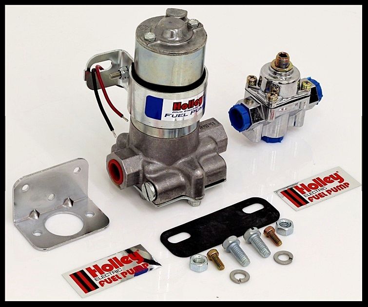 HOLLEY 110 GPH BLUE ELECTRIC FUEL PUMP WITH REGULATOR 128021KIT eBay