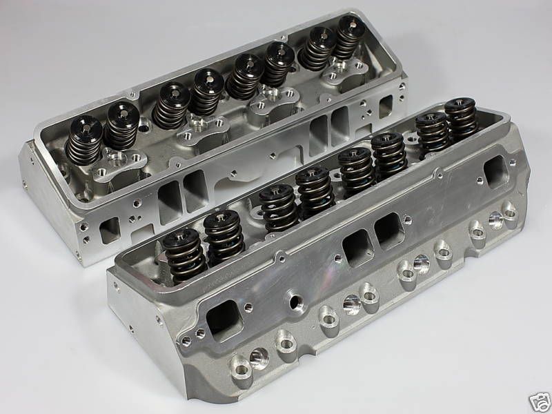 NKB 200 Aluminum Heads 64cc Chambers 200cc SBC Chevy 327 350 355 383 ...