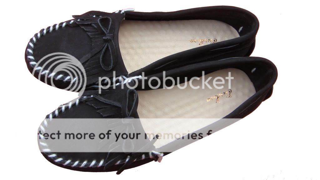 NIB LADY Leather Comfort Loafers Flats Shoes, Black  